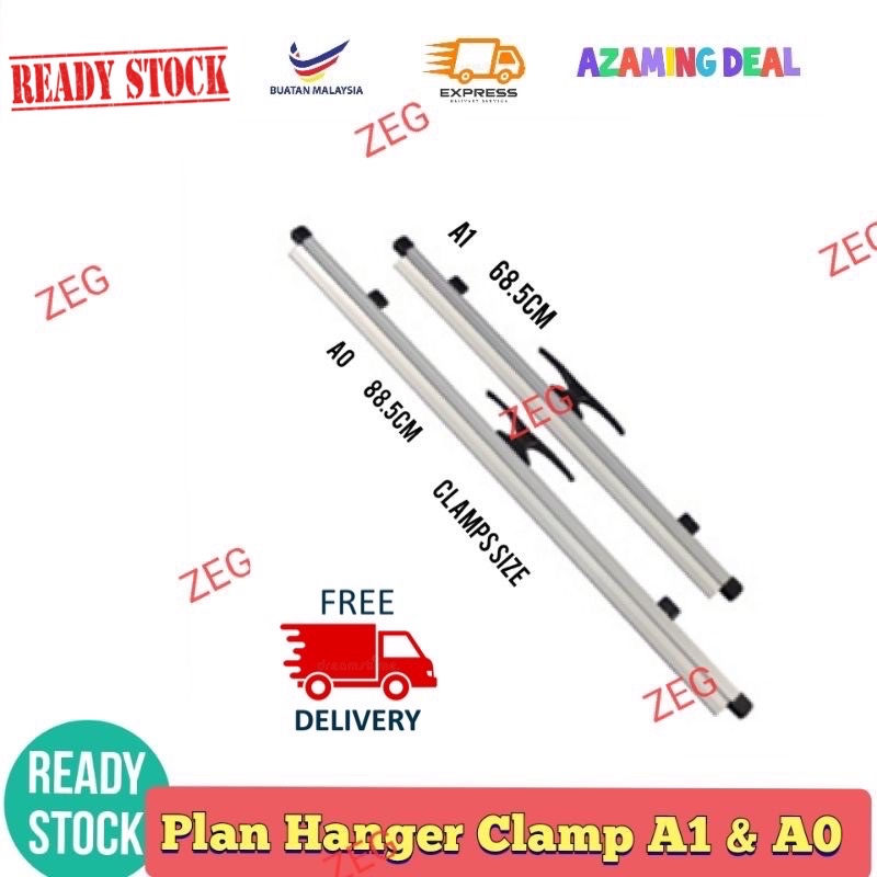 Plan Hanger Clamps Size A0 / A1 |Wholesales Price|(Delivery Peninsular Malaysia/Sabah/Sarawak/Labuan)