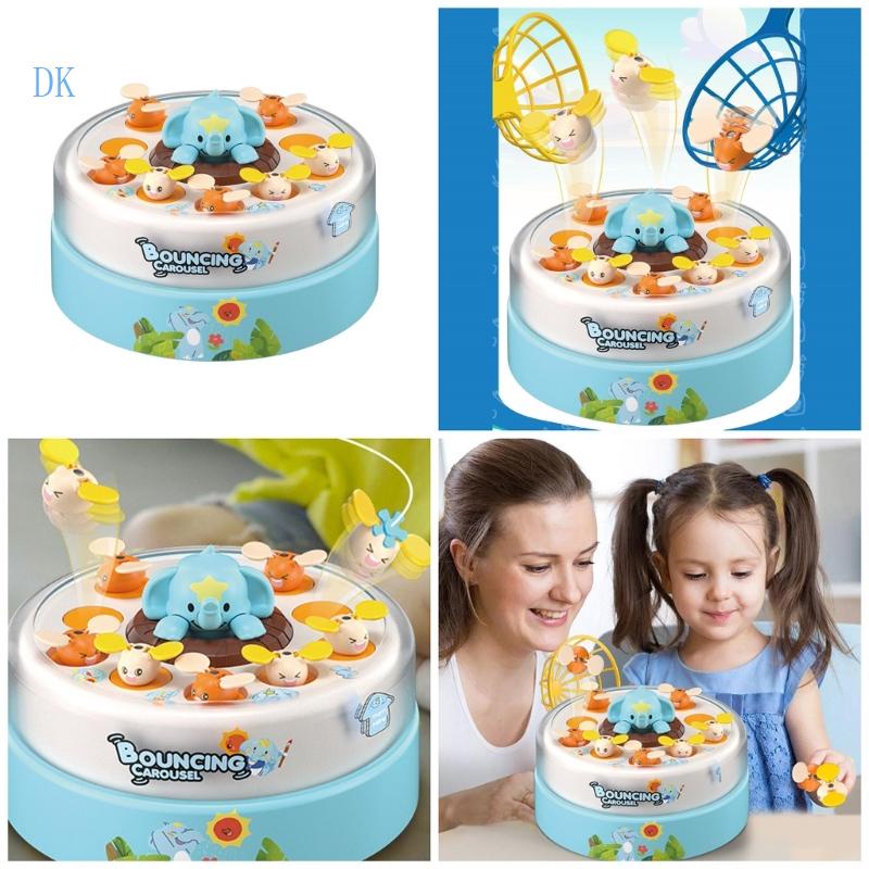 PLAY Interactive Elephant Catcher Game with Rotating Disk Suitable for Children Play