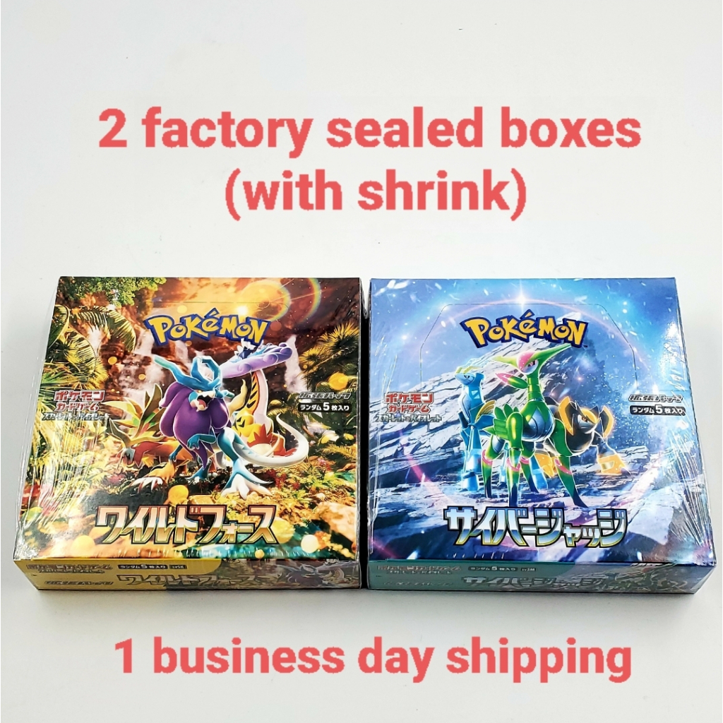 【Ready Stock】 Pokemon Card Wild Force & Cyber Judge Set sv5K & sv5M Scarlet & Violet Booster Box Japanese w/shrink Sealded 【It is a sealed box wrapped in shrink wrap】【Made In Japan】【Stock on hand】【Direct from Japan】【1 Business day shipping 】