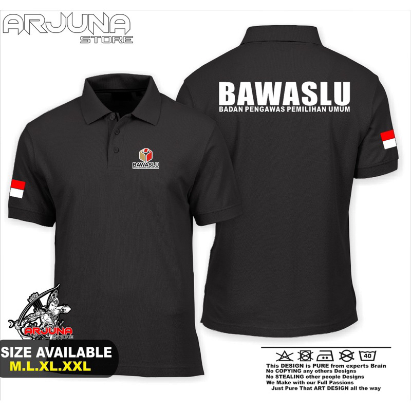 Polo Collar SHIRT BAWASLU Logo General Election Supervisory Agency/POLO SHIRT/Newest And - Merch Clothes For Adult Men And Women