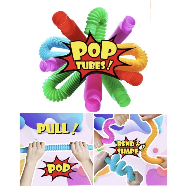 Pop Tubes Fidget Toy Autism Toys Sensory Stretch Tubes Creative Educational Pipe