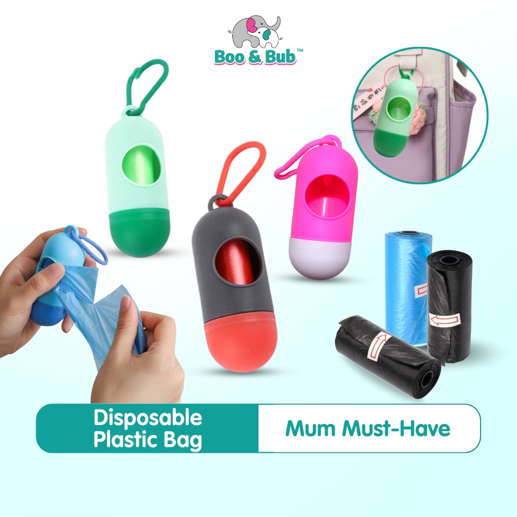 Portable Diaper Disposable Plastic Dispenser | Removable Box Garbage Bag Stroller Organizer Baby Diapers backpack