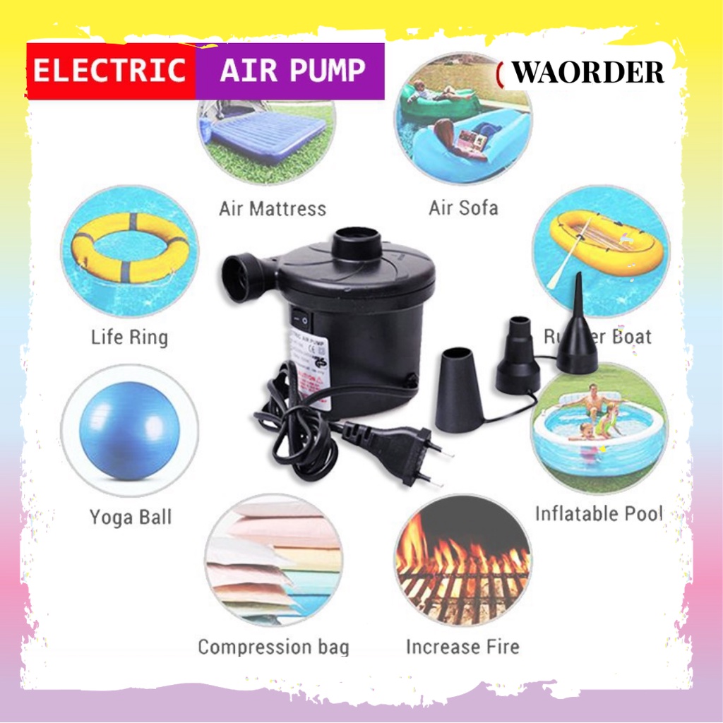 Portable Electric Pump Inflatable Car Swimming Pool Electric Air Pump Pam Kolam Renang Bed Mattress