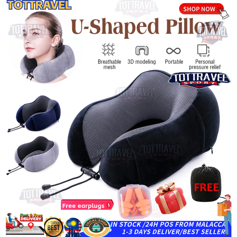 Portable U Shaped Neck Pillow Travel Pillow Memory Foam Pillow Cervical Bantal Pillow for Airplane Office Car Bedding 旅行