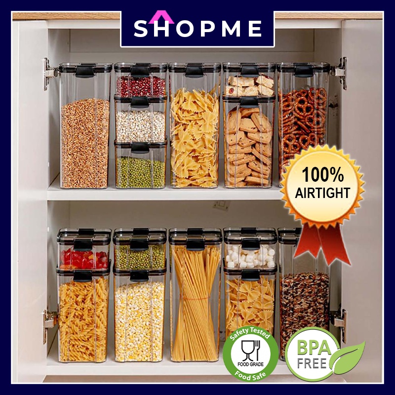 PREMIUM+ Airtight Food Storage Container Stackable Plastic Kitchen Bekas Makanan Kedap Udara 密封罐 Tupperware