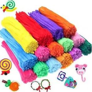 Premium Colorful Chenille Stems Flower Wire For Arts DIY -10pcs for Craft Kraftangan Bunga Handicraft Pipe Cleaner