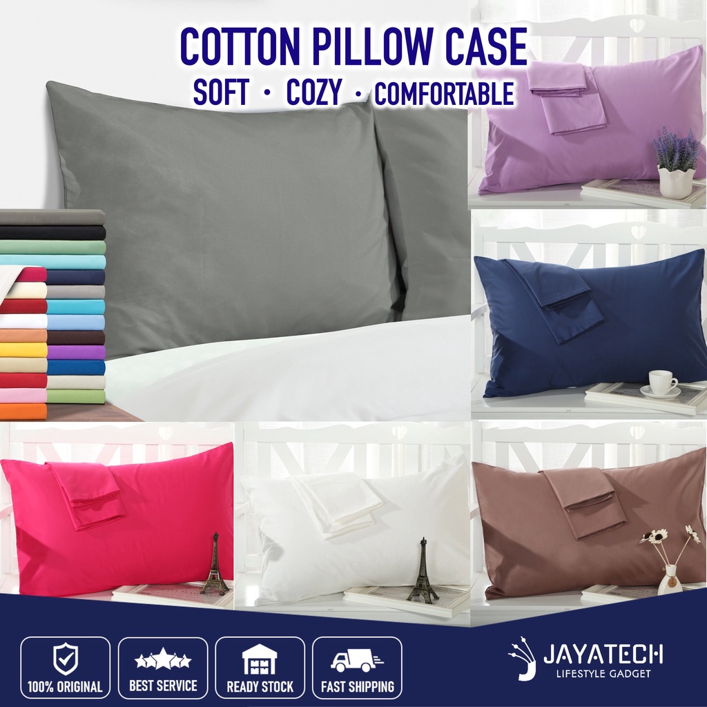 PREMIUM COTTON PILLOW CASE / SARUNG BANTAL CADAR / SARUNG BANTAL TIDUR / BEDSHEET PILLOW CASE / PILLOW COVER PLAIN