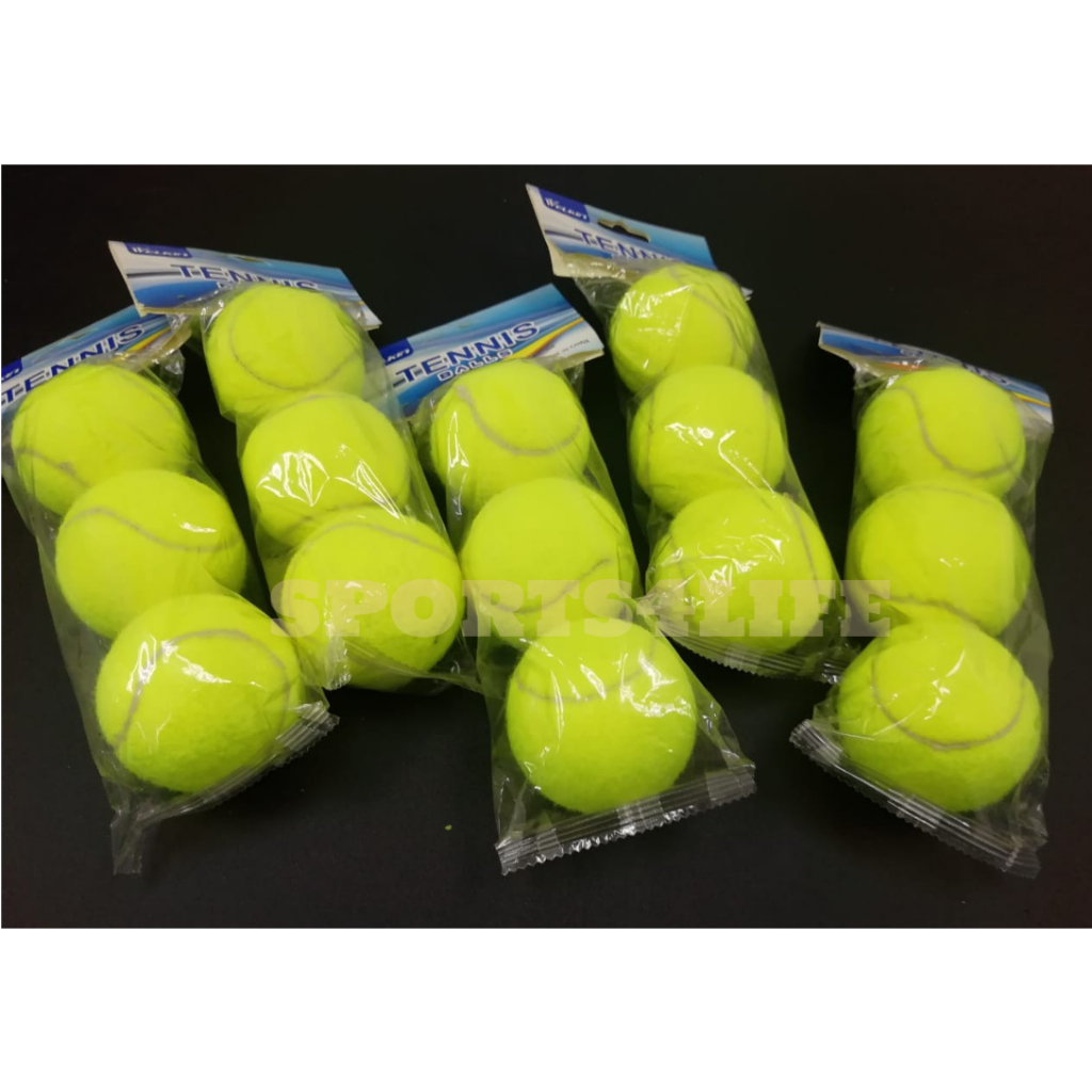 Premium Quality Tennis Ball Cricket Ball Poly Bag Tennis Balls for Beginner-High Resilience Durable Rubber (3pcs/pack)