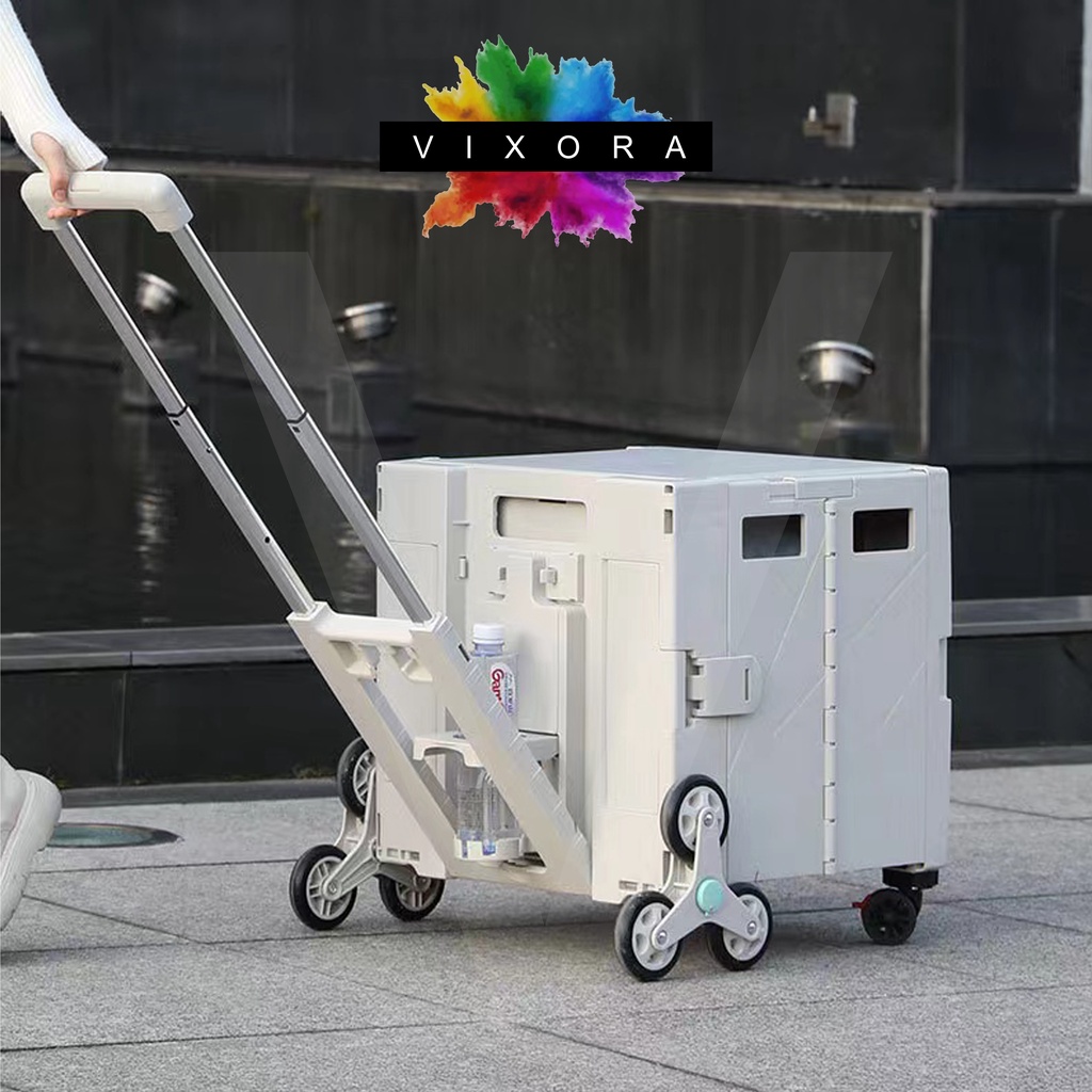 Premium Shopping Trolley Market Trolly Shopping Cart Climb Stairs Function Troli Pasar Bakul 4 wheel 折叠购物车 - VIXORA