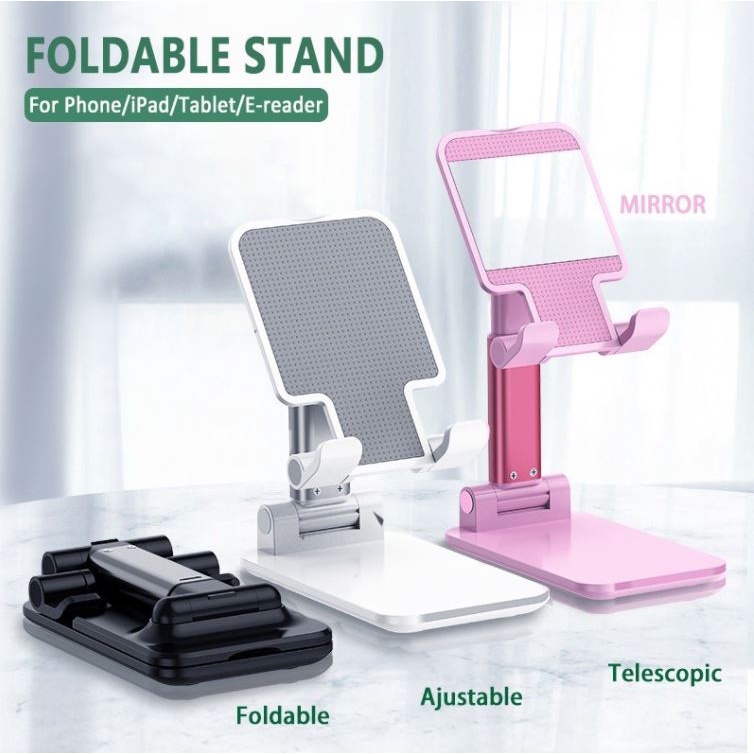 (PREMIUM) Universal Desktop Phone Holder Stand Mount Support Tablet Cell Phone Adjustable Portable Phone Holder