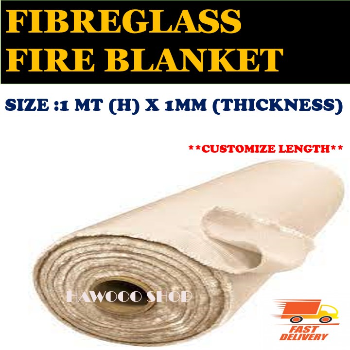 【Price Per METER】Fire Blanket/Fireproof Resistant Welding Blanket FOR Welding/Selimut Pemadam Api/防火灭火毯