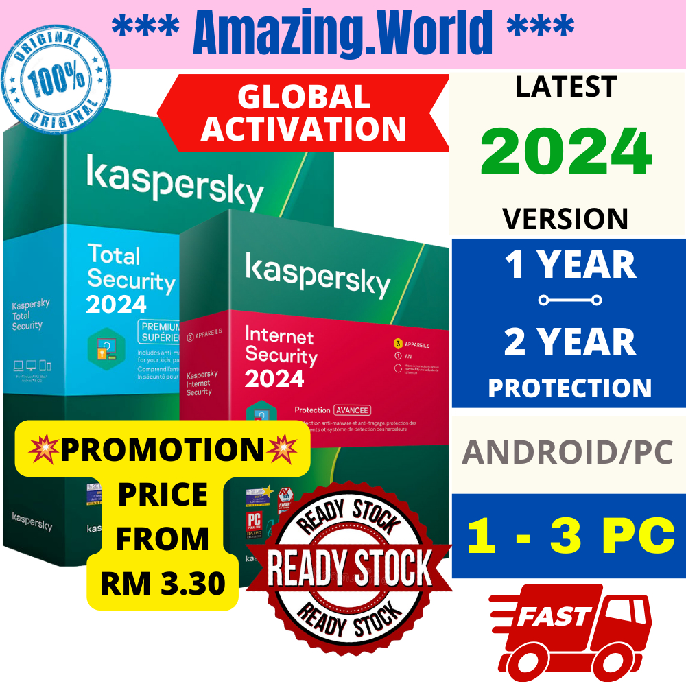 PROMOTIONKaspersky Total / Internet Security 2024 - Premium Genuine License (LATEST 2024)