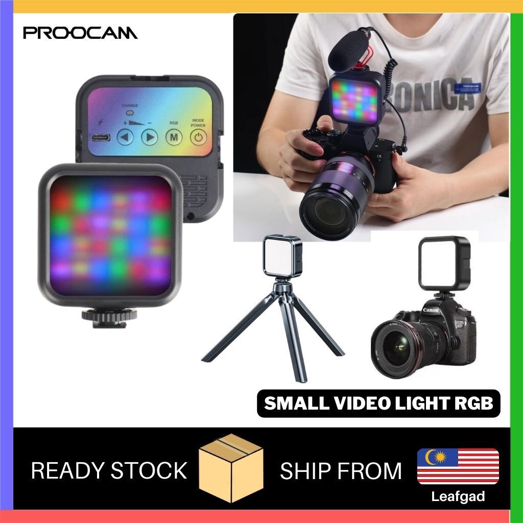 Proocam Small Led RGB video light for camera phone studio shooting live product hot shoe mount adjustable brightnes WL-1