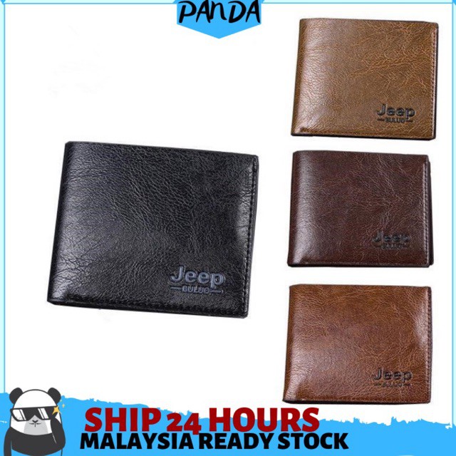 PSW07 PandaShop Professional Men New Fashion Modern Genuine Leather Purse Men Wallet Bag (Short) Wallet lelaki Men bag