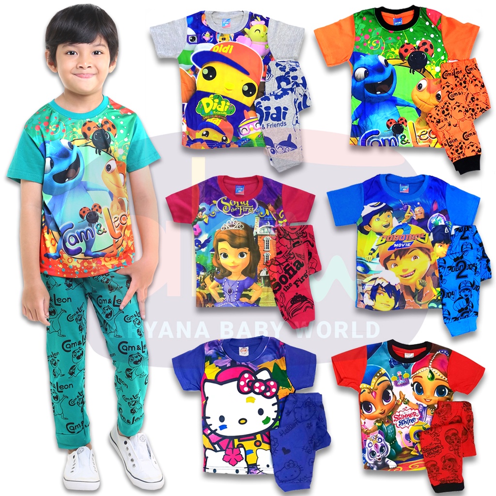 PYJAMAS KARTUN BUDAK (2-6Y) Lelaki Perempuan Kanak-Kanak Hot Sale Kids JERSEY Pajamas Part 2 - Random Color