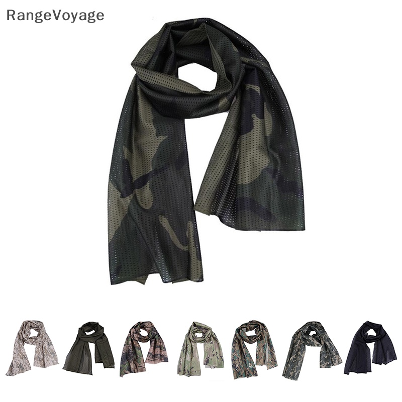 RangeVoyage Military Tactical Camouflage Scarf Mesh Breathable Headband Mesh Scarf Men Boutique