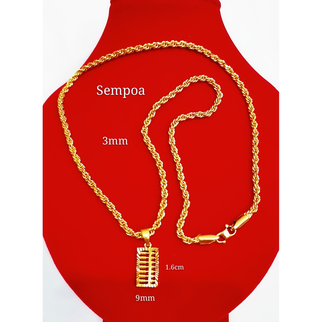 RANTAI Leher pintal + sempoa Emas BANGKOK necklace GOLDEN PLATED