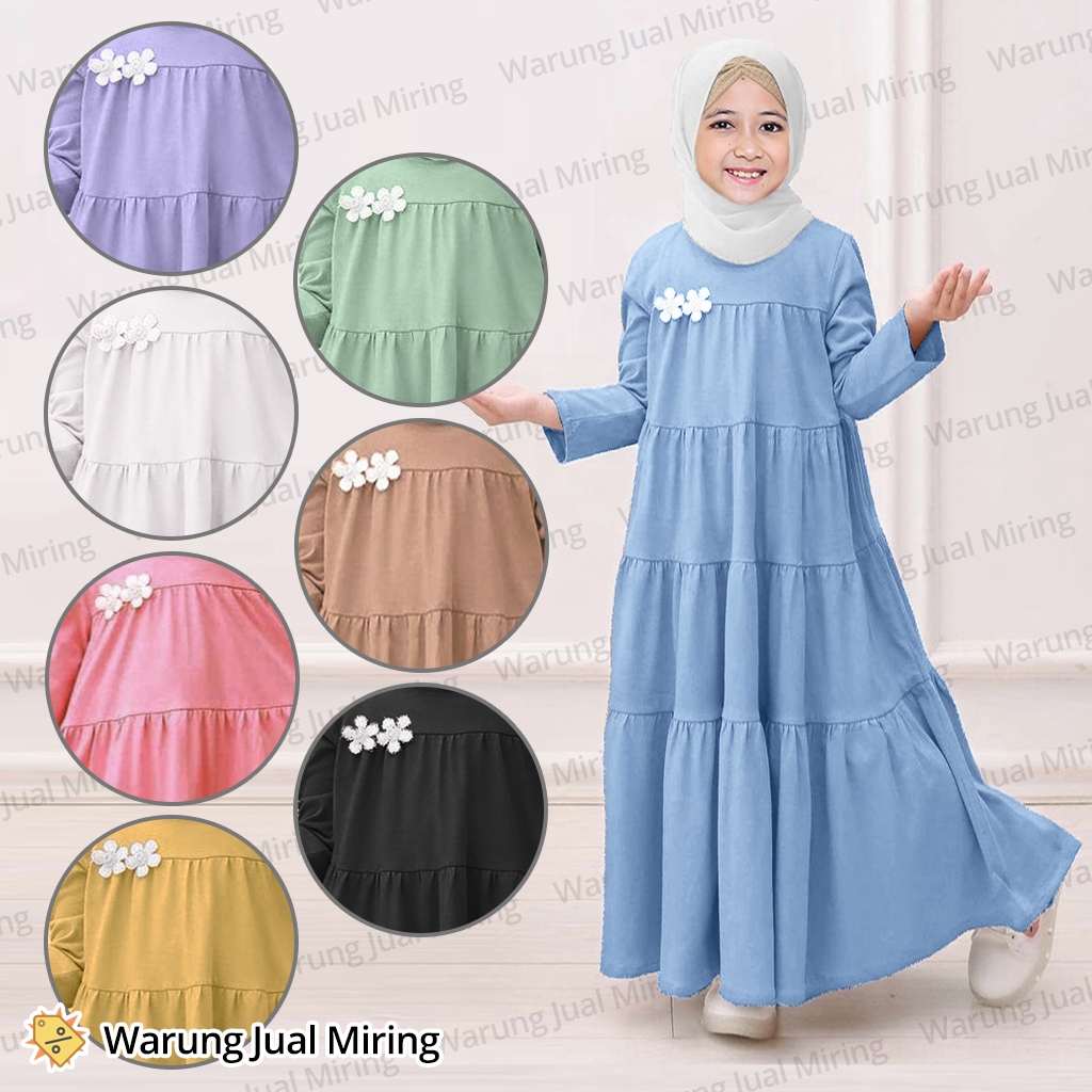 [Raya 2024] PUTIH Gamis Clothes For Girls & Teenagers 1-16 Years Old Muslim Clothes For Girls And Girls Adult Princess Dress White Crinkle Set Hijab Hijab Hijab Veil Newest Children's Robe 2024 Newest 2024 Age 2 3 4 5 6 7 8 9 10 11 12 13 14 15