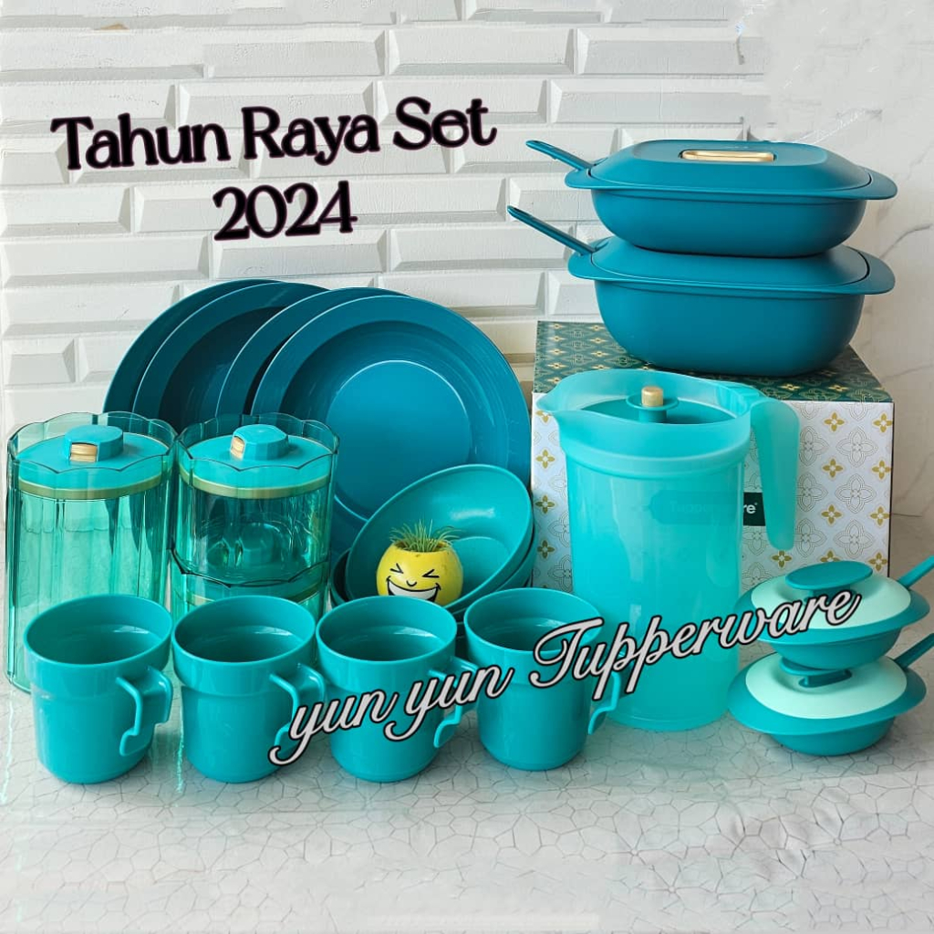 RAYA 2024Tupperware Gourmet Server Set /Pitcher/Mugs/Plate/Bowl/One Touch/Tall Canister/Spinning