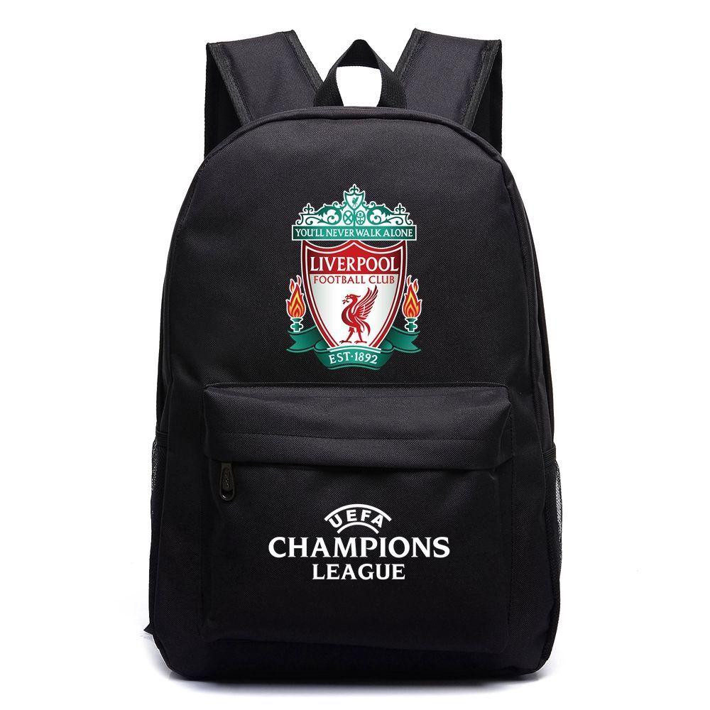 Ready Stock-Champions League Men's and Women's Backpack Liverpool Salah Canvas Bag Small Middle School and College Schoolbag Football Training Bag