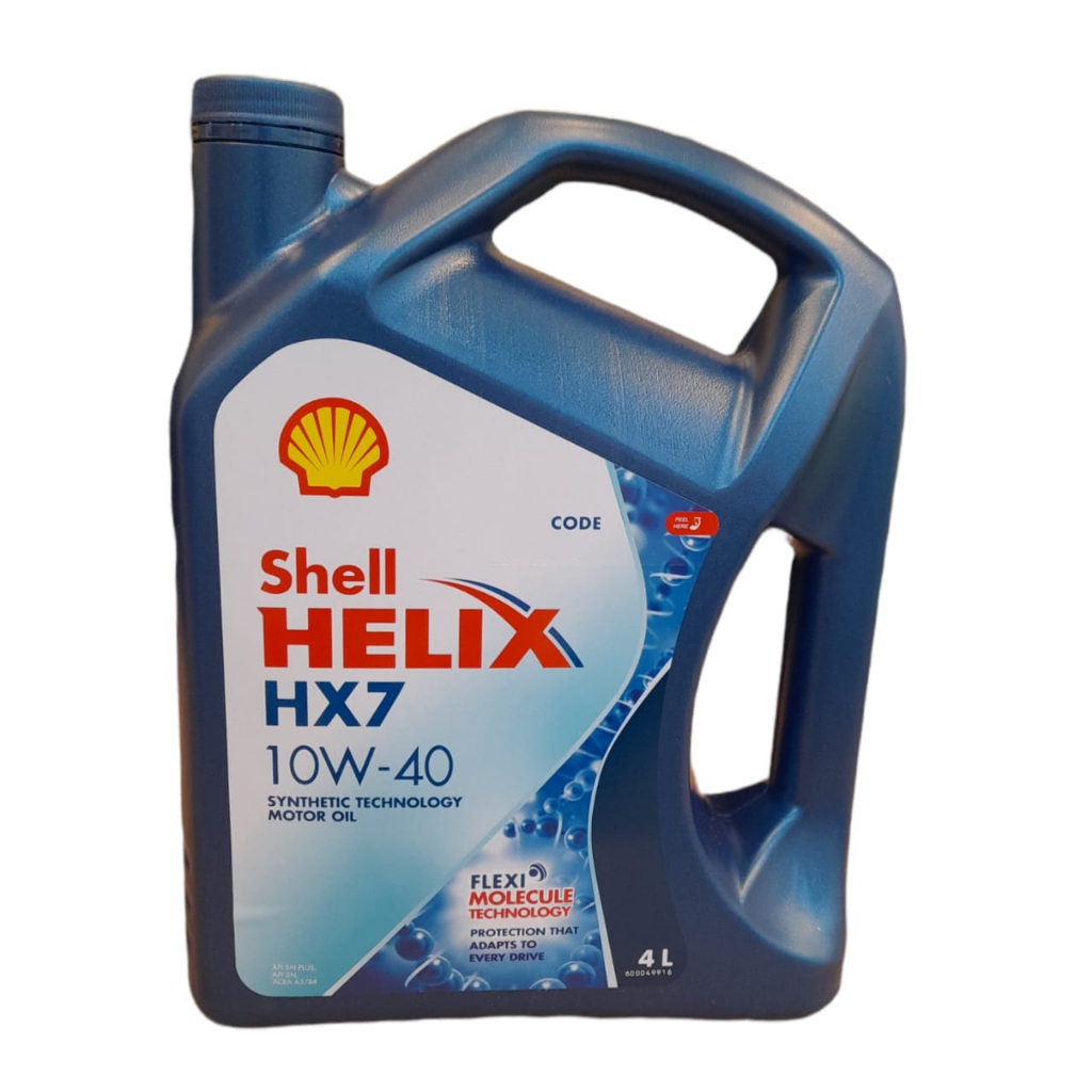 READY STOCK SHELL HX7 10W40 SEMI SYNTHETIC ENGINE OIL 4 liter ORIGINAL Hong Kong For Perodua ,Proton ,Hyundai ,Kia