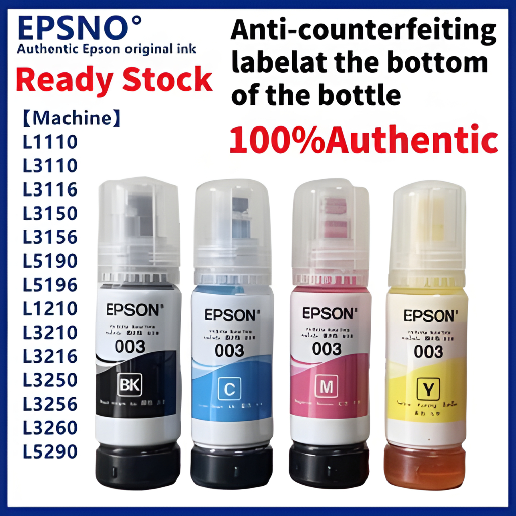 Ready Stock 100% Original Epson Refill Ink 003 L1110/L3110/L3116/L3150/L3156/L5190/L5196/L1210/L3210/L3216/L3250/L3256