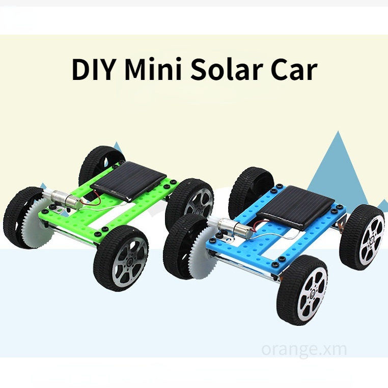ready stock1 set Mini Solar Powered Toy DIY Car Kit Children Educational Gadget Hobby Funny