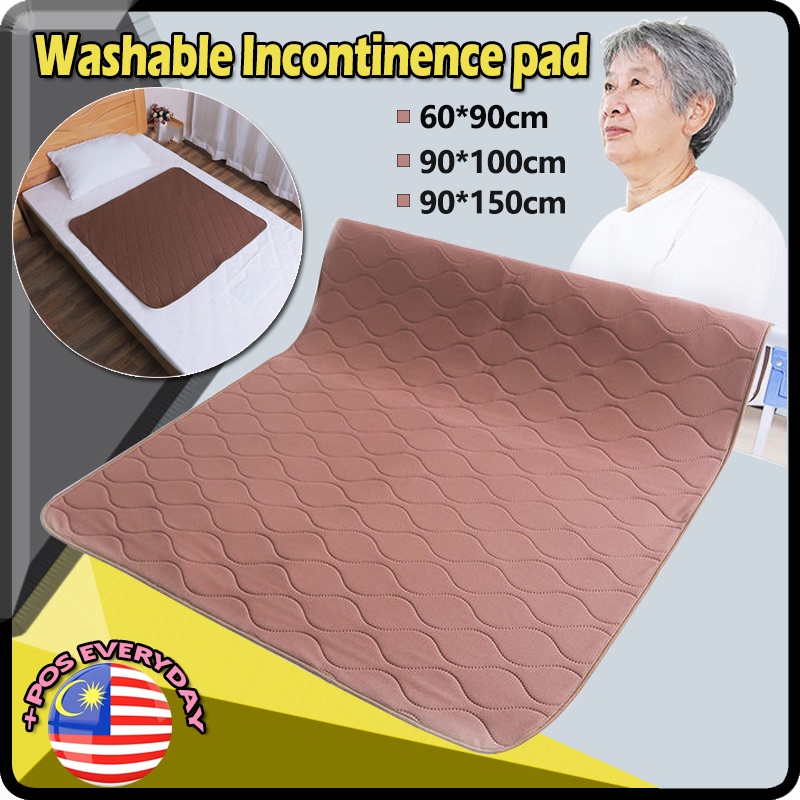 【READY STOCK】Baby Adult Elder Mattress Cover Waterproof Washable Reusable Bed Pad For Incontinence Patient Mat Nappy