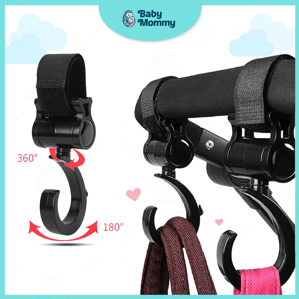 Ready Stock Baby Stroller Hook Hook 360° Degree Rotatable Hook Cart Hooks Shopping Bag Hook