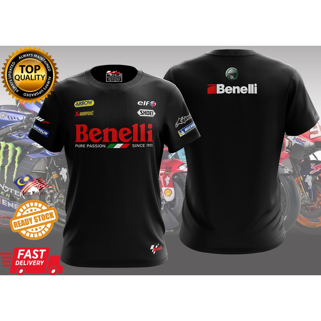 Ready Stock Baju Jersey Benelli Italian Bike Trx 150x R18i 302r Superbike Motogp Clothes 2023 Men Summer New Fashion Cool T-shirt XS-3XL