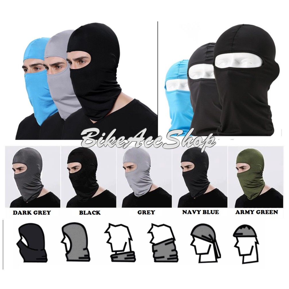 READY STOCK Balaclava Motorcycle Headgear Cycling Full Face Mask Ski Head Cover Helmet Headcloth Outdoor Sport Topeng