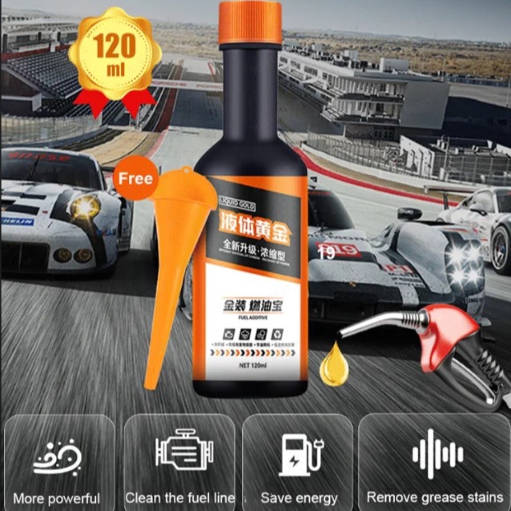 【Ready Stock】[Effective/Safe/Quicker] Car Fuel Addictive Engine Cleaner 120ml Powerful Remove Carbon Deposits Clean Fuel Line Save Energy Remove Grease Stains Cleaner