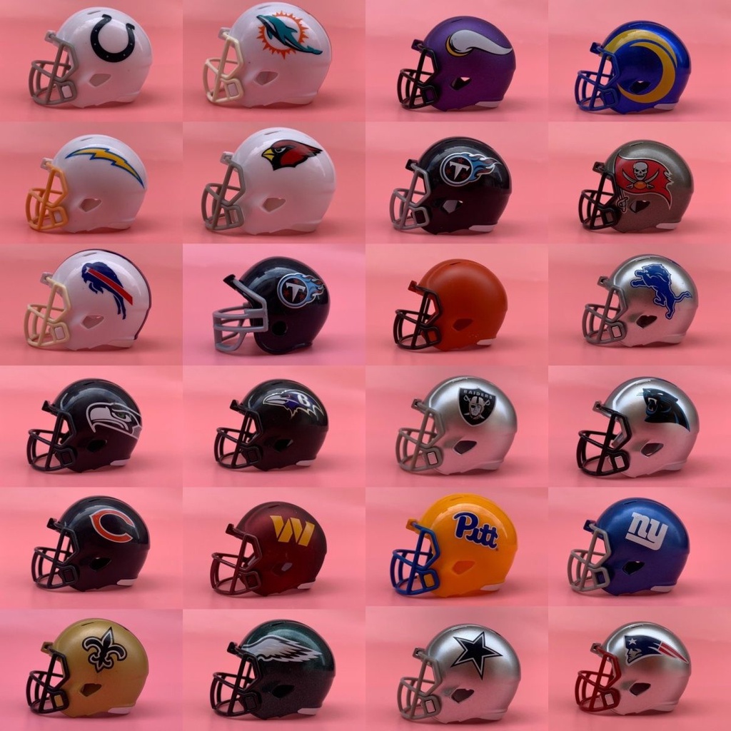 Ready Stock Genuine Bulk American Rugby Merchandise RIDDELL Collection NFL Team Small Helmet Ornaments 1/4 Toys 1207hw