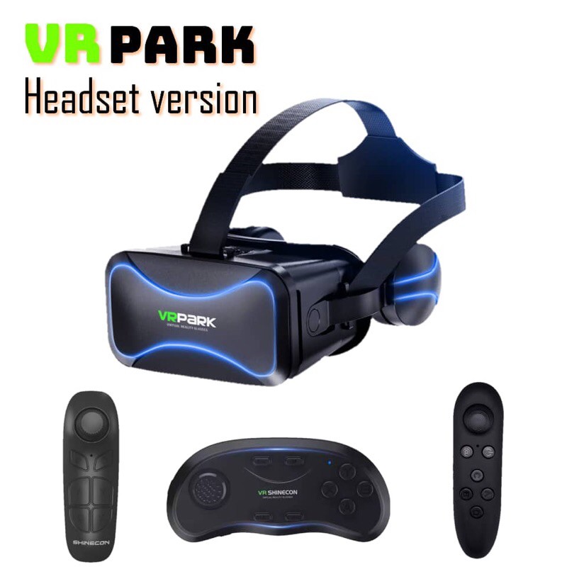 Ready Stock High-Tech VRPark 3D VR Glasses with Headset