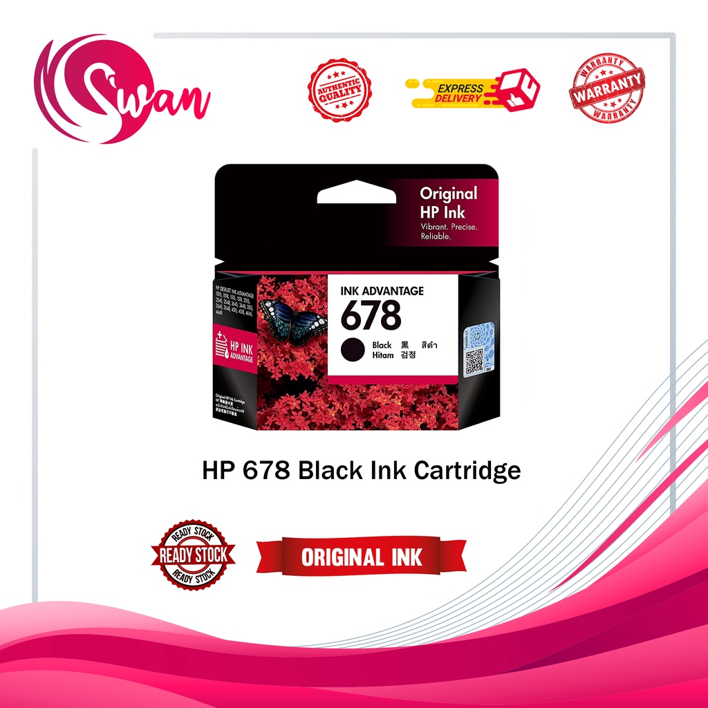 *READY STOCK* HP 678 ORIGINAL & GENUINE BLACK INK / TRI COLOR Cartridge / Single / Twin /Combo Pack