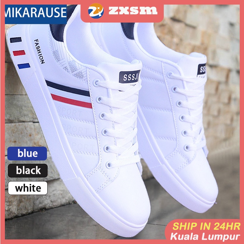 【READY STOCK】Kasut lelaki/Kasut sukan lelaki/Men's sports shoes breathable shoes ultra light white casual shoes men's running shoes men's canvas shoes