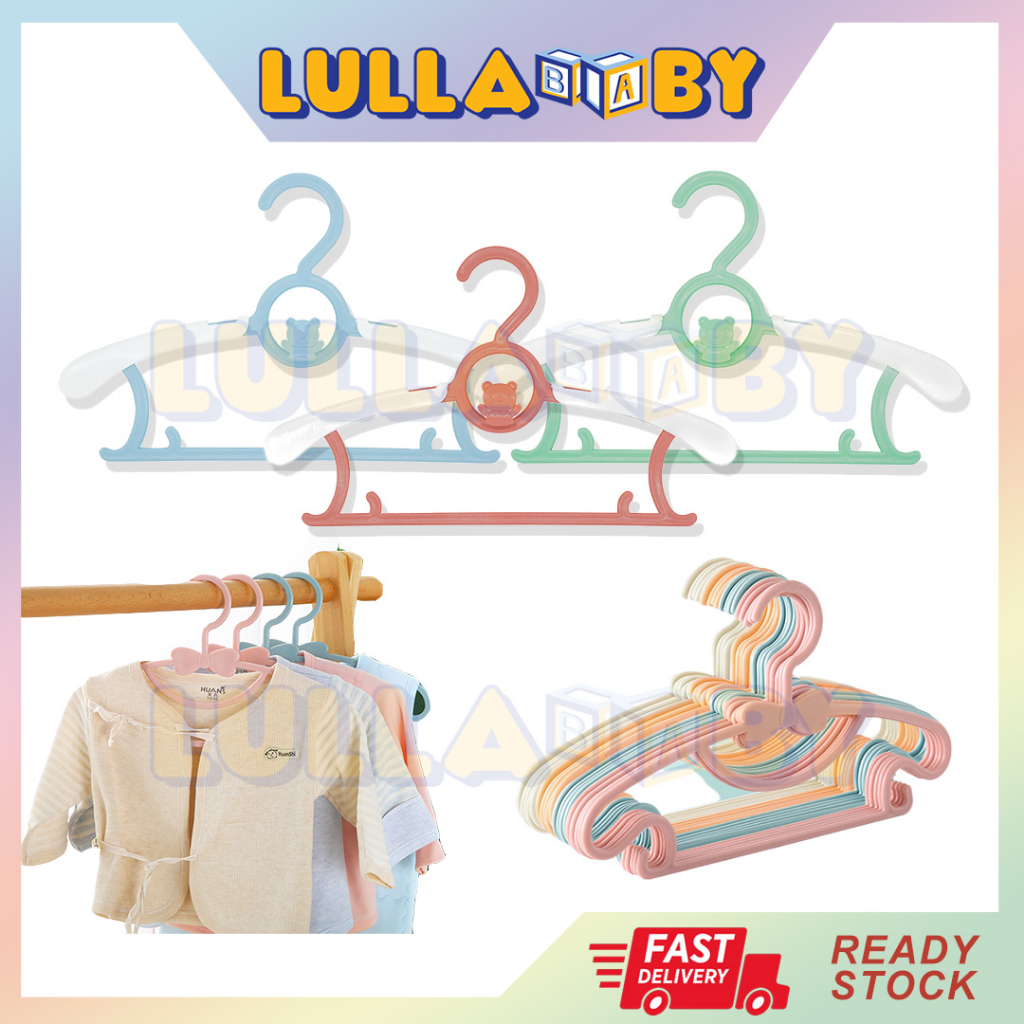 READY STOCKKids Hanger Budak Expandable Baby Kids Clothes Hanger Kanak-Kanak Anti Slip Cute Cartoon Kids Hanger Baju S