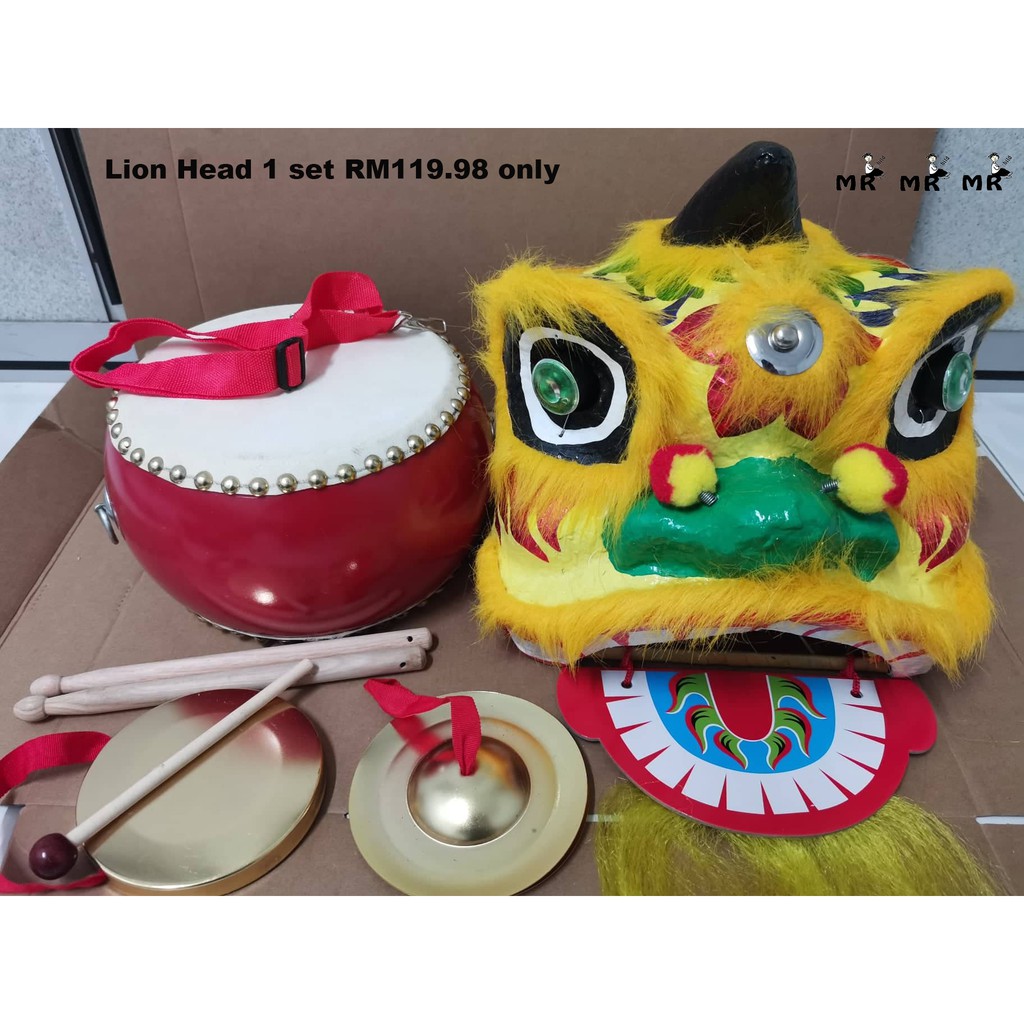 (ready stock)kids lion dance head set Chinese Traditional hand made