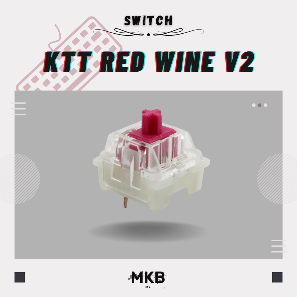 [READY STOCK] KTT Wine Red V2 / Red Wine V2 Linear Switches Switch for Mechanical or Gaming Keyboards - Linear