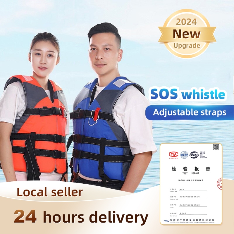 Ready StockLife Vest Jacket Kids Adults Marine Safety Life Jacket For Outdoor Water Sport Fishing Swimming Boating Surfing