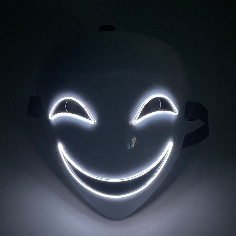 ((Ready Stock) Luminous Dark Leeches Shadow Yin Mask Full Face Grimace Clown Plastic Dark Contractor Halloween 4.10