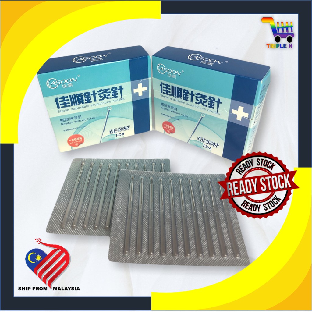 [READYSTOCK MALAYSIA] 100pcs/box Acupuncture Needle WITHOUT Tube CASOON Jarum Akupuntur Tanpa Tiub Akupunktur