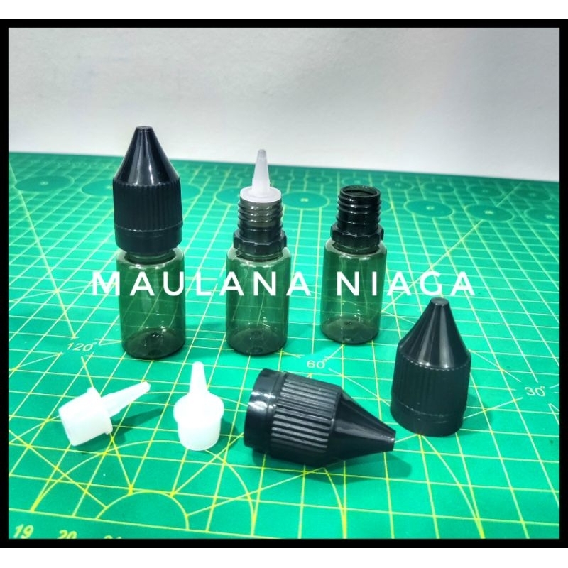 [Ready Stock Malaysia] V2 Black Transparent 10ml Empty Bottle Black Cap/Tudung for DIY Liquid Oil Flavor - Fast Shipping