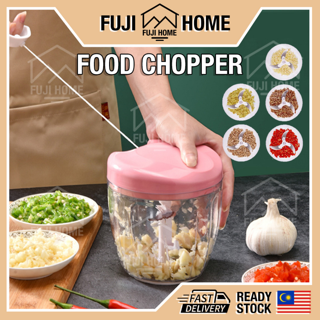 READY STOCKMini Blender Garlic Chopper Speedy Food Chopper Portable Blender Manual Food Processor Pencincang Hand Pull
