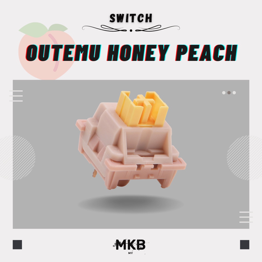 [READY STOCK] Outemu Honey Peach Silent Linear Switches Switch for Mechanical or Gaming Keyboards - Linear Outemu Peach