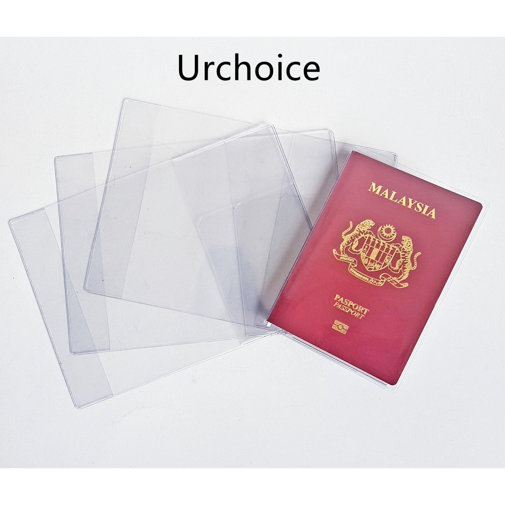 [READY STOCK] Passport Cover Waterproof Passport Holder Clear Transparent Travel Case Organizer ID Card Travel Protector