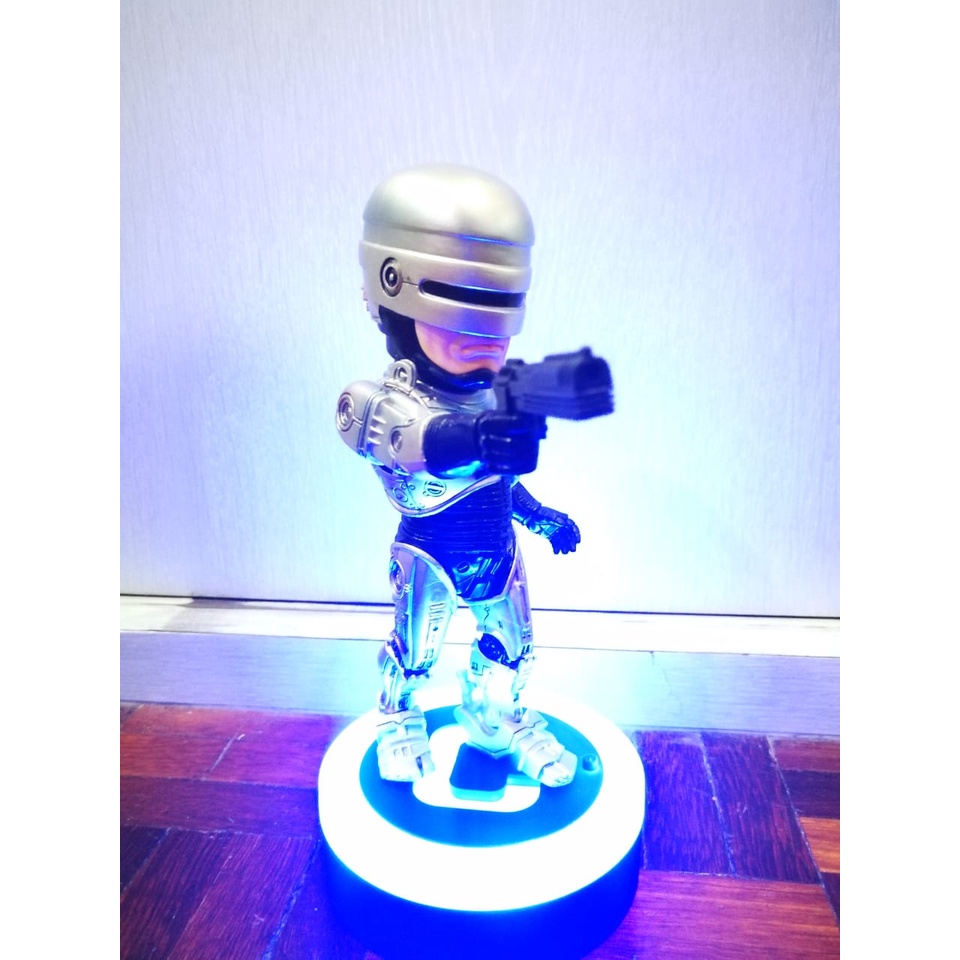 [Ready Stock] Preloved Q version Robocop Statue with Illuminating Glowing Base