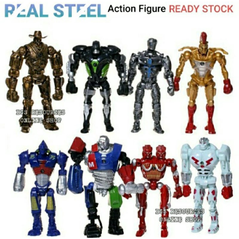 READY STOCK REAL STEEL ACTION FIGURE ROBOT TOYS MOVIES CHARACTER TOYS REAL STEEL FIGURINE AS CAKE TOPPER DECOR TOYS