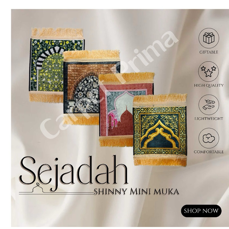 [READY STOCK] Sejadah Shining valvet/Sejadah Mini Muka Panjang/Sejadah Travel/Sejadah Viral Murah/Sejadah Hadiah