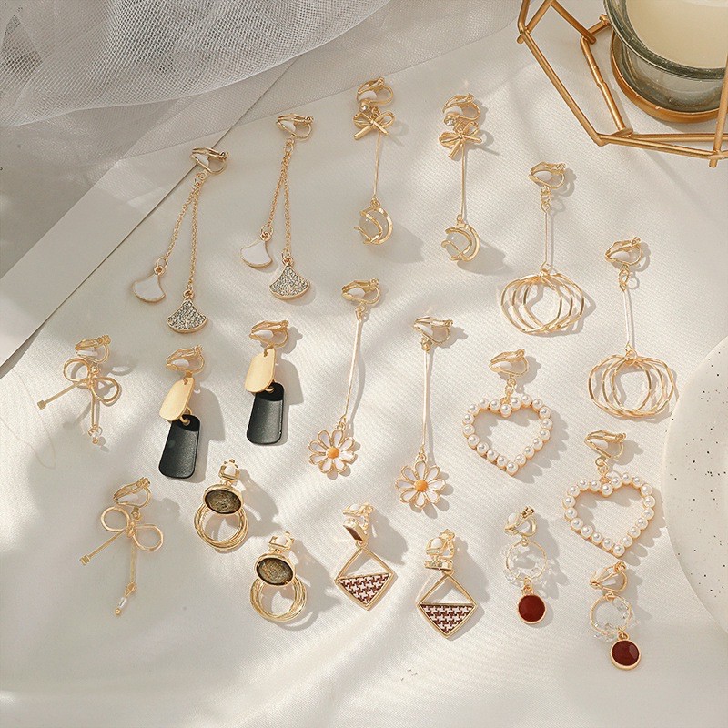 【Ready Stock】Simple ear clips Big collection of ear clip no ear holes简约耳夹大集合earrings